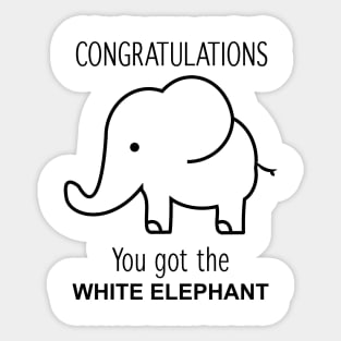 The White Elephant Sticker